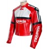 Triumph Classic Red Leather Biker Jacket 